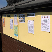 Painted shed noticeboard 10th April 2022