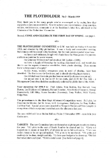 Plotholder no. 3, March 1999