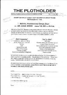 Plotholder no. 7, June 2000