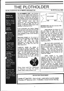 Plotholder no. 20, February 2005