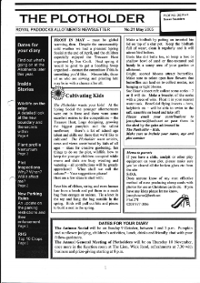 Plotholder no. 21, May 2005