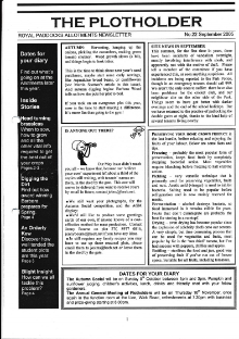 Plotholder no. 22, September 2005