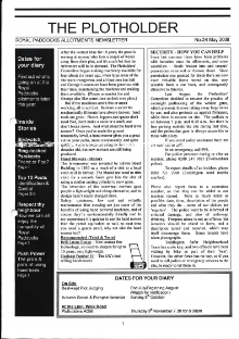 Plotholder no. 24, May 2006